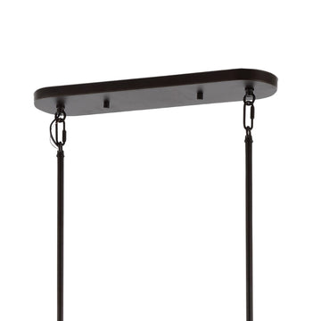 Chadwick 42" Rustic Farmhouse Iron Linear LED Pendant - JONATHAN Y